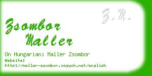 zsombor maller business card